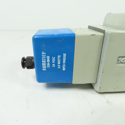 Numatics 123BA400MP14D61 Pneumatic Solenoid Valve 150PSIG 24VDC 4.0W