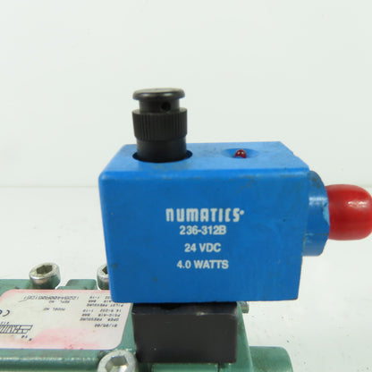 Numatics I22BA400R061D61 Pneumatic Solenoid Valve 232PSIG 24VDC 4.0W