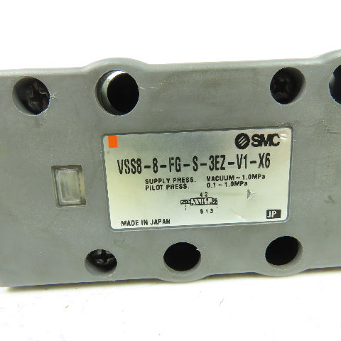 SMC VSS8-8-FG-S-3EZ-V1-X6 Pneumatic Solenoid Valve 1.0MPa 21-26VDC