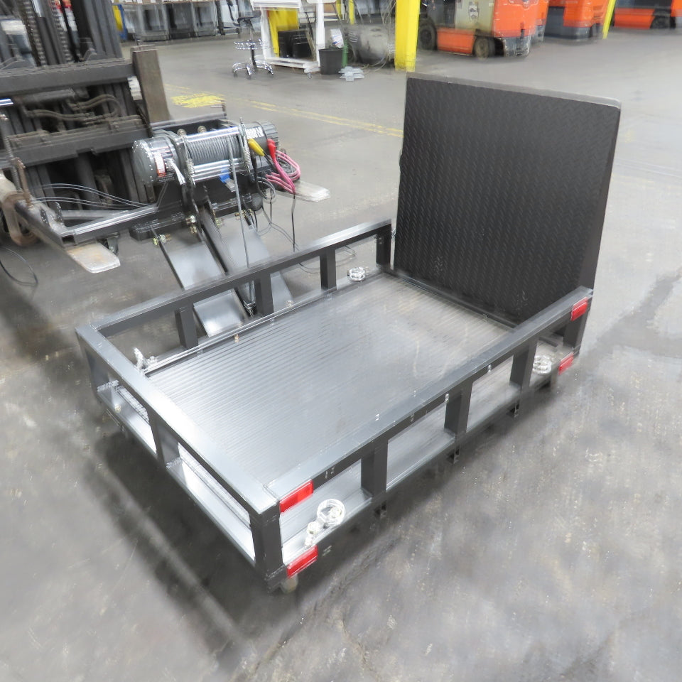 1200LB Capacity Winch Hitch Mount Wheelchair/Cart Ramp Lift 12V Remote Control