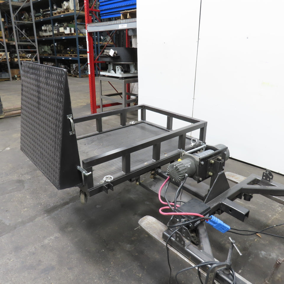 1200LB Capacity Winch Hitch Mount Wheelchair/Cart Ramp Lift 12V Remote Control