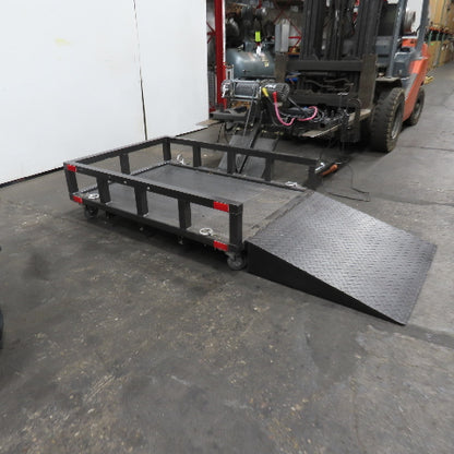 1200LB Capacity Winch Hitch Mount Wheelchair/Cart Ramp Lift 12V Remote Control