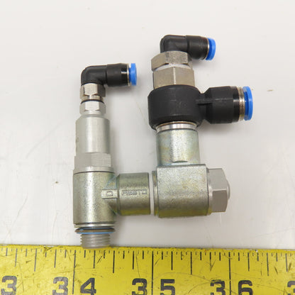 Festo 575444 One Way Pneumatic Flow Control 4mm, 6mm Push To Connect .3-10Bar