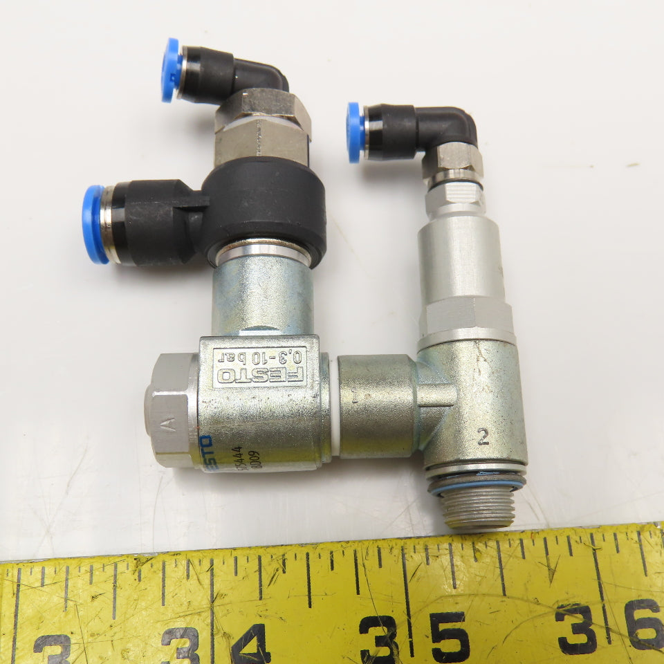 Festo 575444 One Way Pneumatic Flow Control 4mm, 6mm Push To Connect .3-10Bar