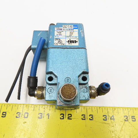 Mac 225B-111CAAA Solenoid Valve 3/2 Position VAC To 150PSI 120VAC 24VDC 1/4" NPT