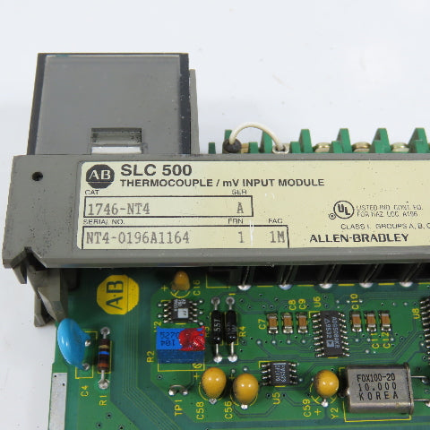 Allen Bradley 1746-NT4 Ser A SLC 500 Thermocouple / mV Input Module NO COVER