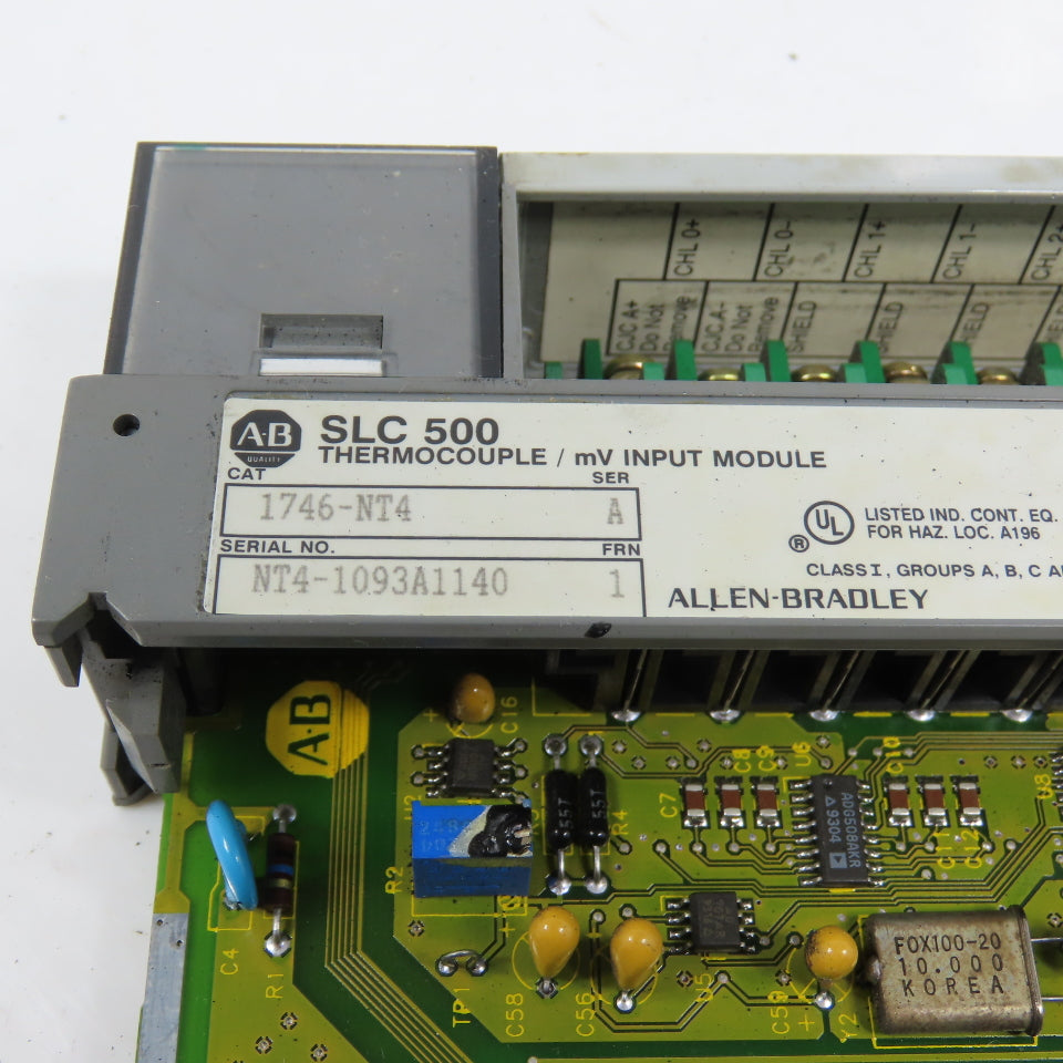 Allen Bradley 1746-NT4 Ser A FRN 1 SLC 500 Thermocouple / mV Input Module
