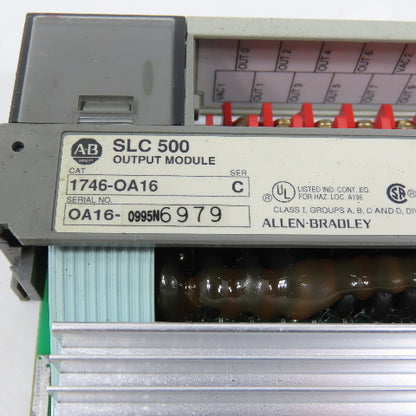 Allen Bradley 1746-OA16 Ser C SLC 500 Output Module (Clean) W/ Heatsink