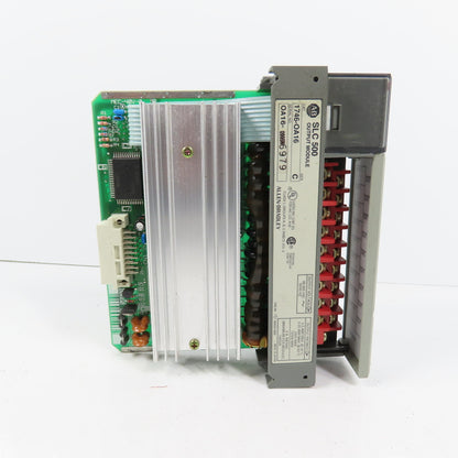Allen Bradley 1746-OA16 Ser C SLC 500 Output Module (Clean) W/ Heatsink