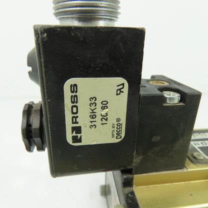 Ross W6077B3431 5/3 Pneumatic Solenoid Valve 10 Bar 120V 3-Pin Coil