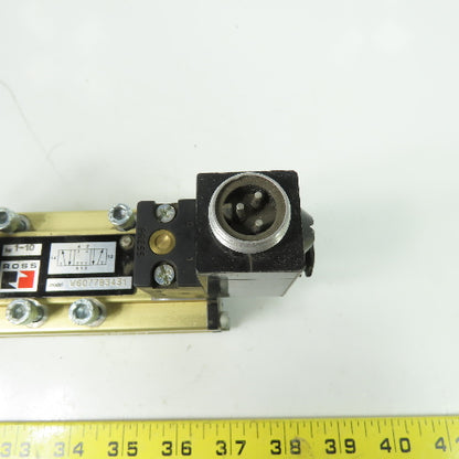 Ross W6077B3431 5/3 Pneumatic Solenoid Valve 10 Bar 120V 3-Pin Coil