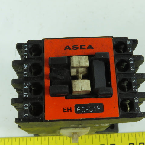 Asea EH6C-31E 10A 600VAC Contactor 24V DC Coil