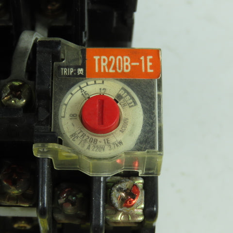 Hitachi H20 32A 600V Magnetic Contactor 110V Coil W/ TR20B-1E Overload 12-18A