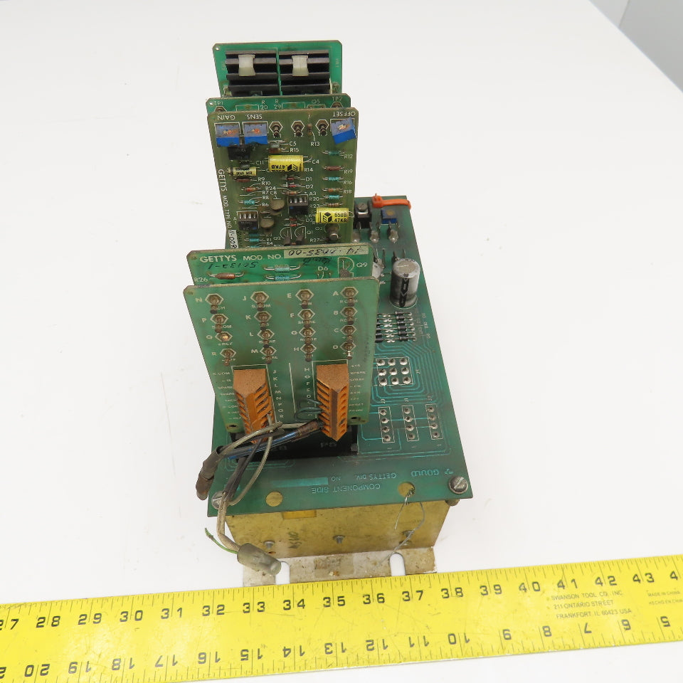 Gould Gettys 11-0116-100 PLC Rack W/ Cards