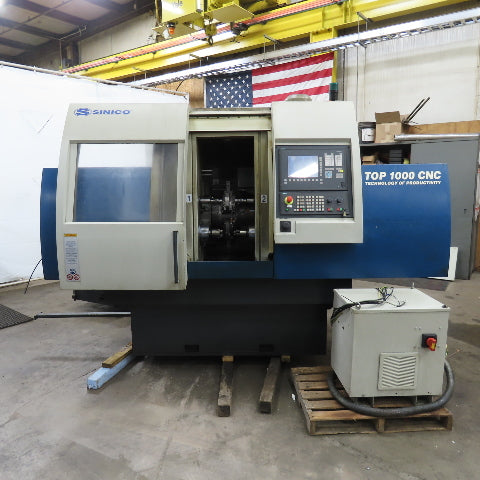 Sinico TOP 1000 2007 CNC Finishing Chamfering Machine W/Chip Conveyor 400V 3Ph