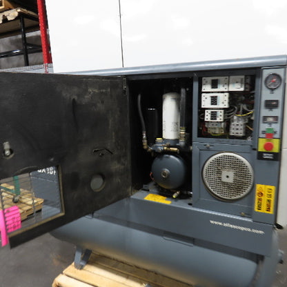 Atlas Copco GX18 25HP 130 Gallon Rotary Screw Air Compressor 3Ph 480V 49CFM