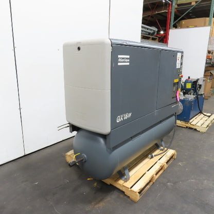 Atlas Copco GX18 25HP 130 Gallon Rotary Screw Air Compressor 3Ph 480V 49CFM