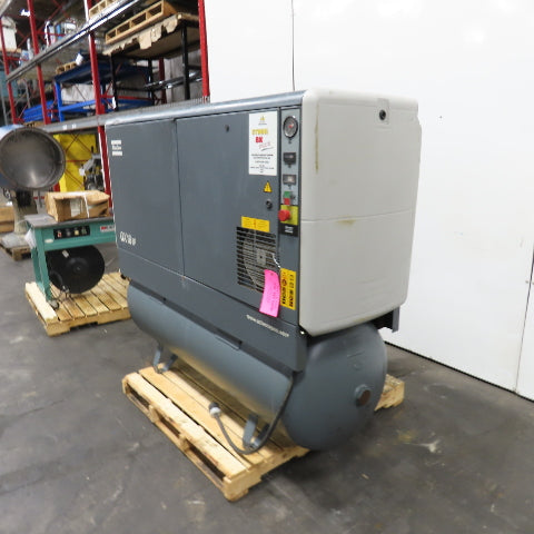 Atlas Copco GX18 25HP 130 Gallon Rotary Screw Air Compressor 3Ph 480V 49CFM