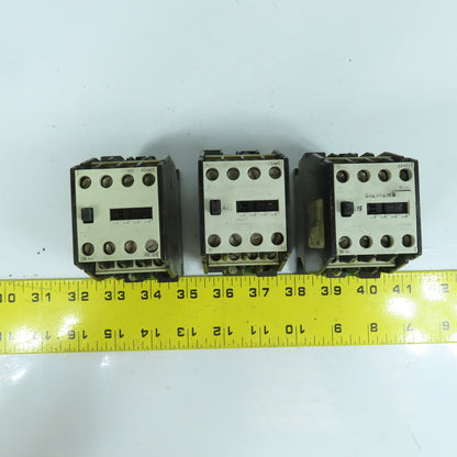 Siemens 3TH82 44-0A Contactor Relay 4 N/O 4 N/C Contacts 120VAC Coil Lot Of 3