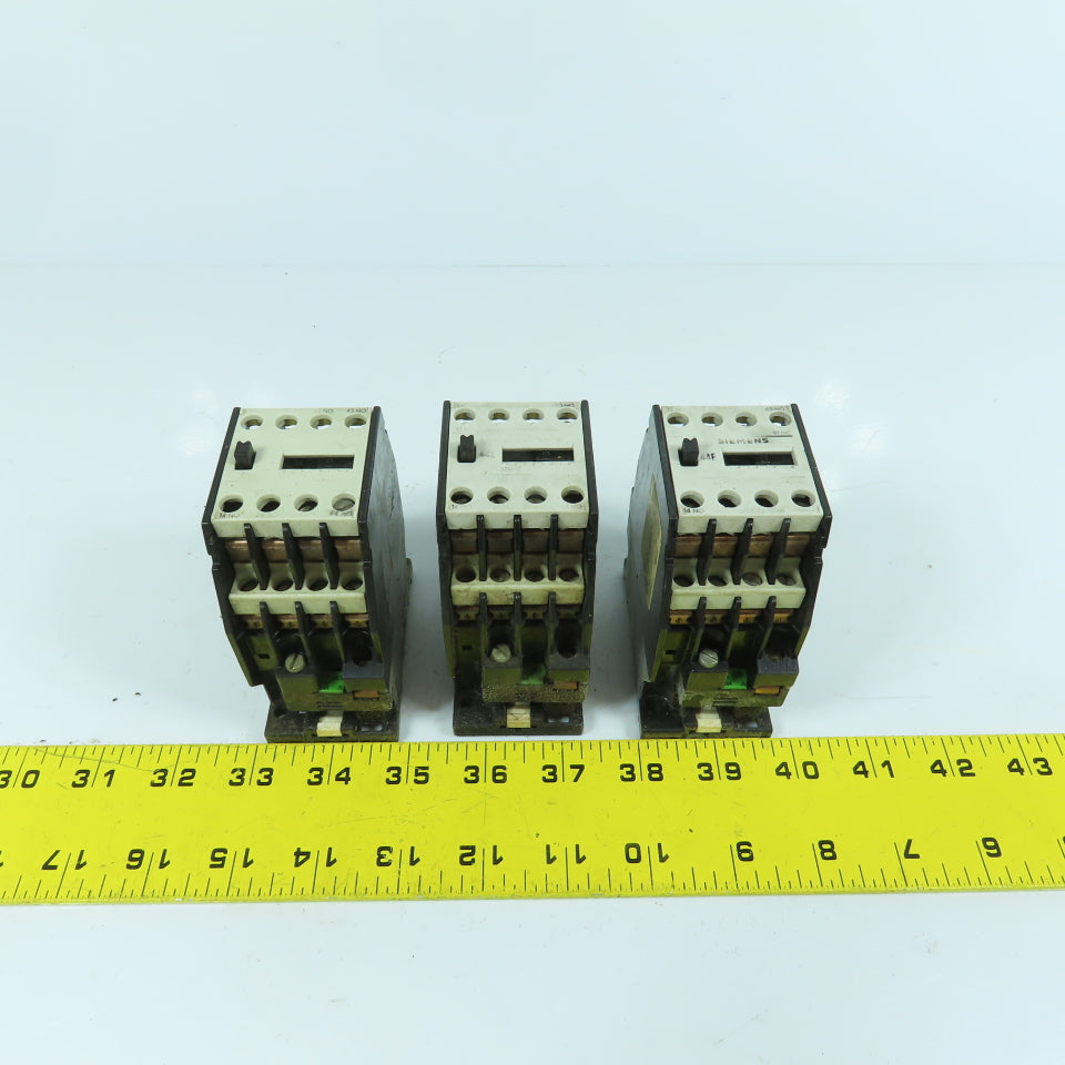 Siemens 3TH82 44-0A Contactor Relay 4 N/O 4 N/C Contacts 120VAC Coil Lot Of 3