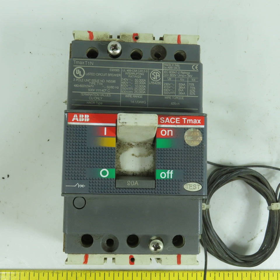 ABB SACE Tmax T1N 90A 3-Pole Circuit Breaker 480-600Y/347V