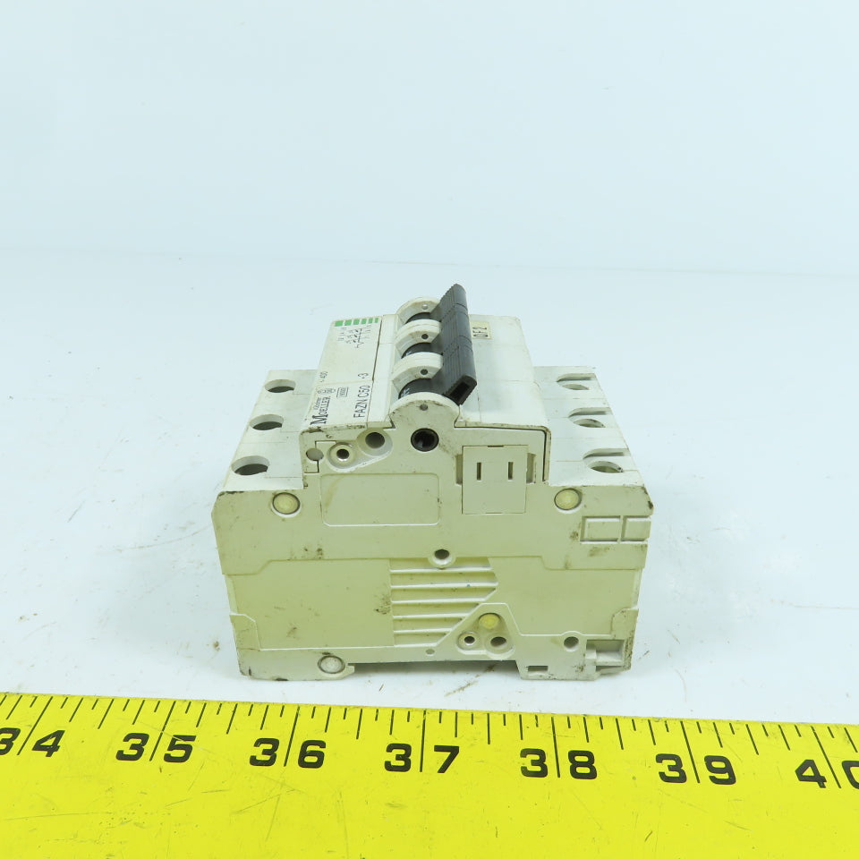 Klockner Moeller FAZN C50 3-Pole 50A Rail Mount Circuit Breaker 400VAC