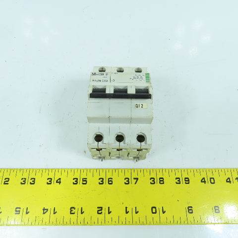 Klockner Moeller FAZN C50 3-Pole 50A Rail Mount Circuit Breaker 400VAC