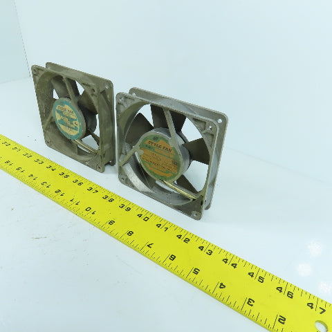 Style Electronics US12B22 4-5/8" x 4-5/8" Cooling Fan 220VAC 1PH 14W Lot Of 2