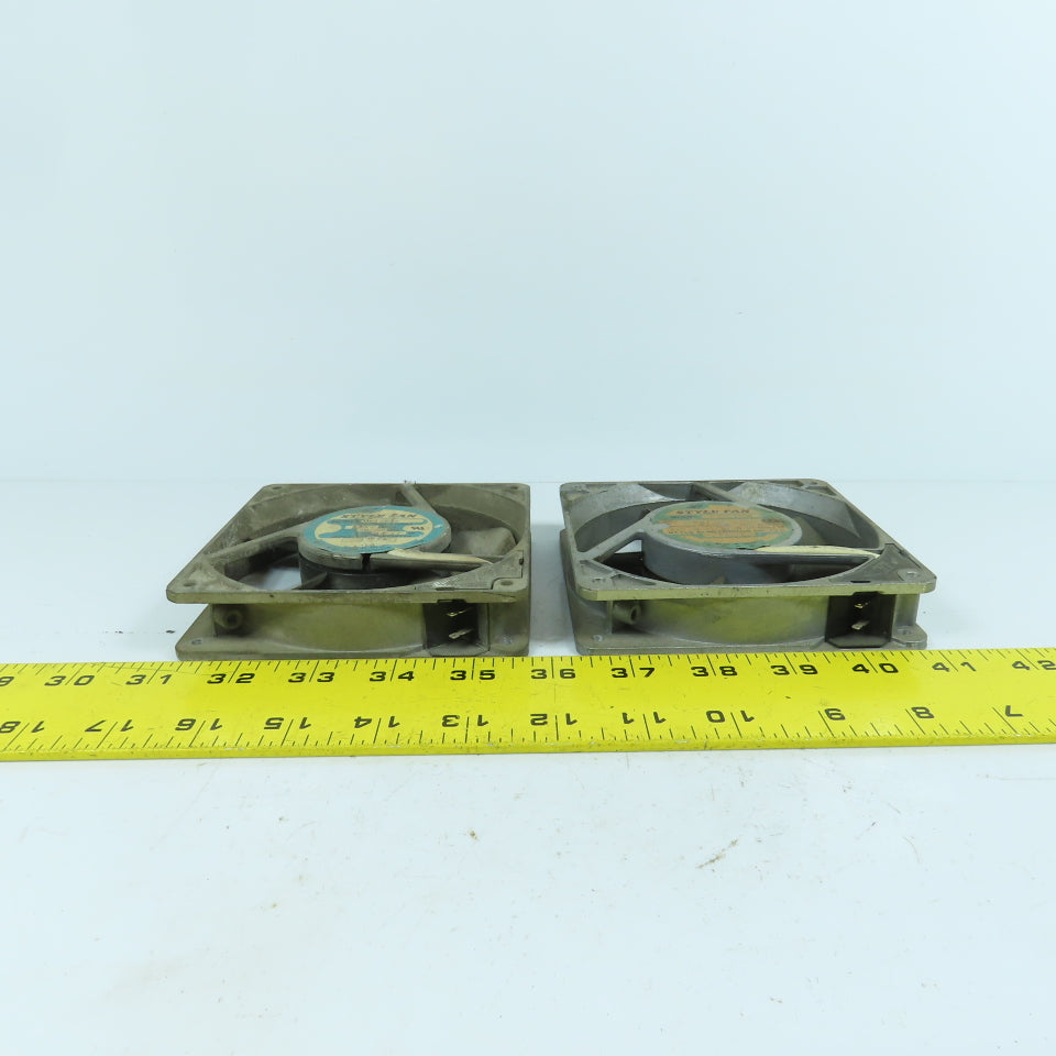 Style Electronics US12B22 4-5/8" x 4-5/8" Cooling Fan 220VAC 1PH 14W Lot Of 2