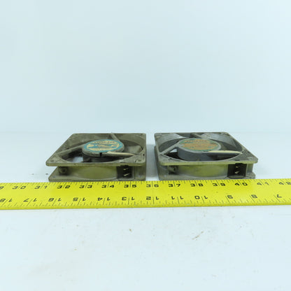 Style Electronics US12B22 4-5/8" x 4-5/8" Cooling Fan 220VAC 1PH 14W Lot Of 2
