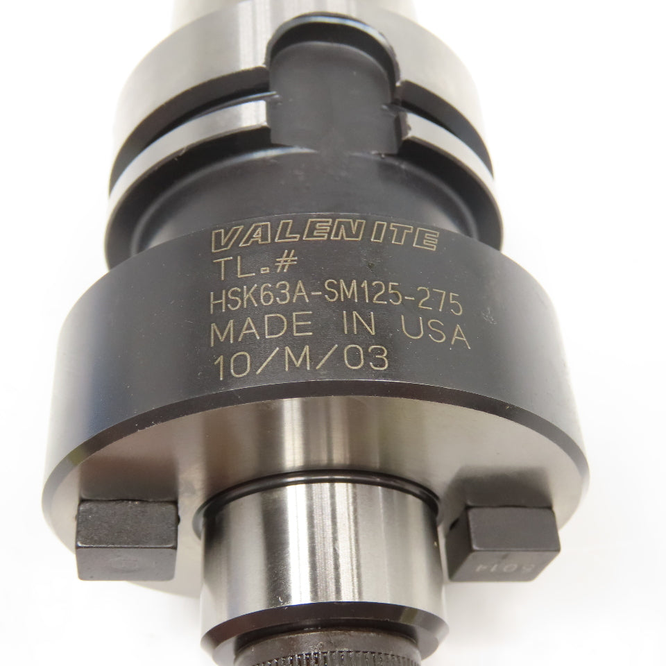 Valenite HSK63A-SM125-275 Shell Mill Holder 1-1/4" Arbor HSK 63