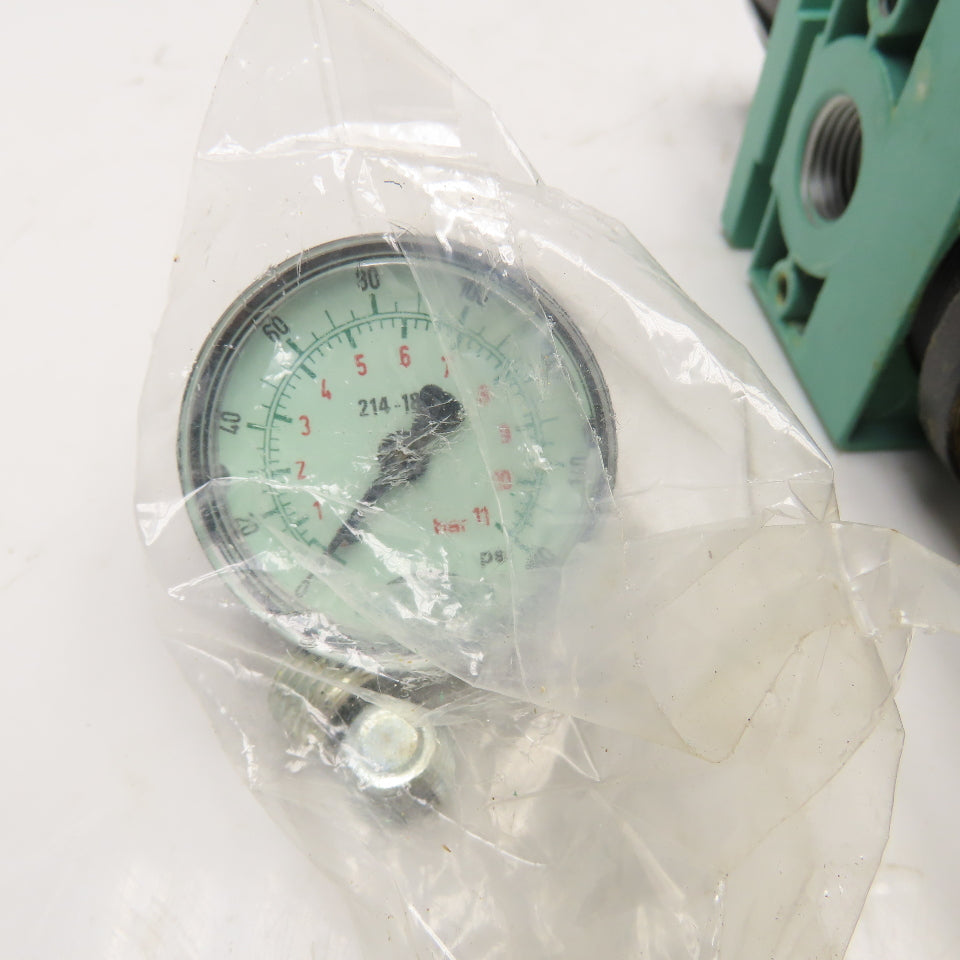 Numatics P30B-04CG 1/2" NPT Compressed Air Filter Regulator Manual Drain