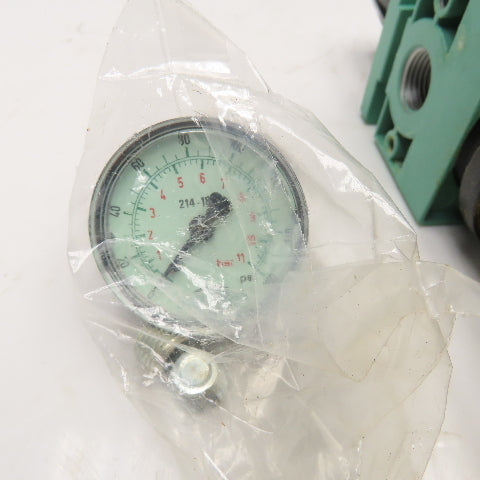 Numatics P30B-04CG 1/2" NPT Compressed Air Filter Regulator Manual Drain