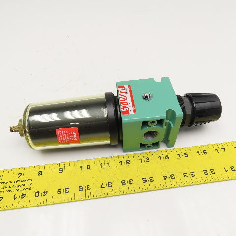 Numatics P30B-04CG 1/2" NPT Compressed Air Filter Regulator Manual Drain