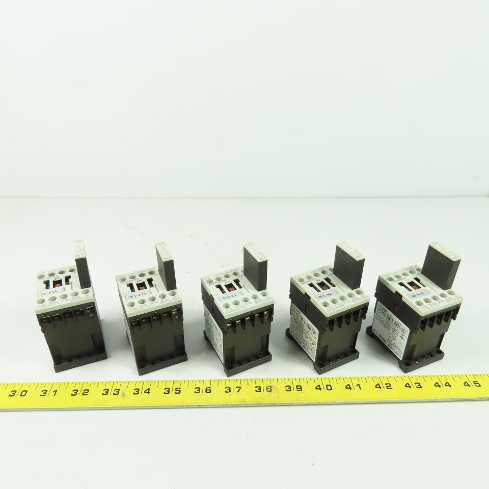 Siemens 3RT1016-1BB42 600V 3-Pole Contactor 24VDC W/ 3RT1916-1BB00 Lot Of 5