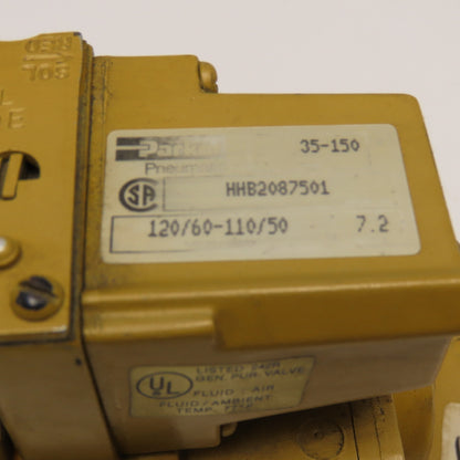 Parker HHB2087501 4 Way 2 Position Pneumatic Valve 120V Coil