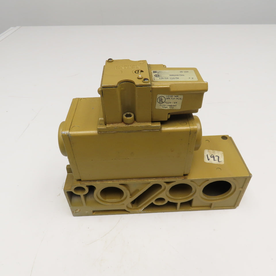 Parker HHB2087501 4 Way 2 Position Pneumatic Valve 120V Coil