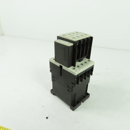 Siemens 3RT1016-1BB42 600V 3-Pole Contactor 24VDC W/ 3RH1911-1HA22