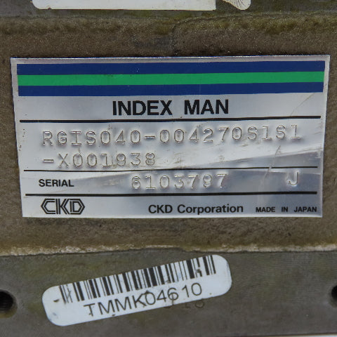 CKD RGIS040-04270S1S1 Index Man Roller Gear Cam Unit