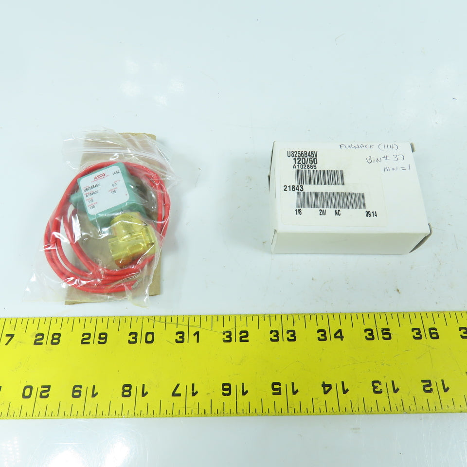 Asco U8256B45V 120V Solenoid Valve 135PSI 1/8" NPT