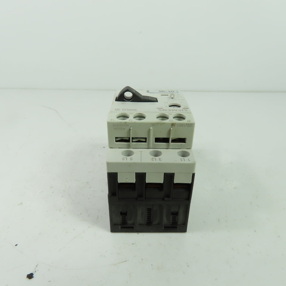 Siemens 3RV1011-1HA10 3-Pole Manual Motor Starter Circuit Breaker 600V 5.5-8A