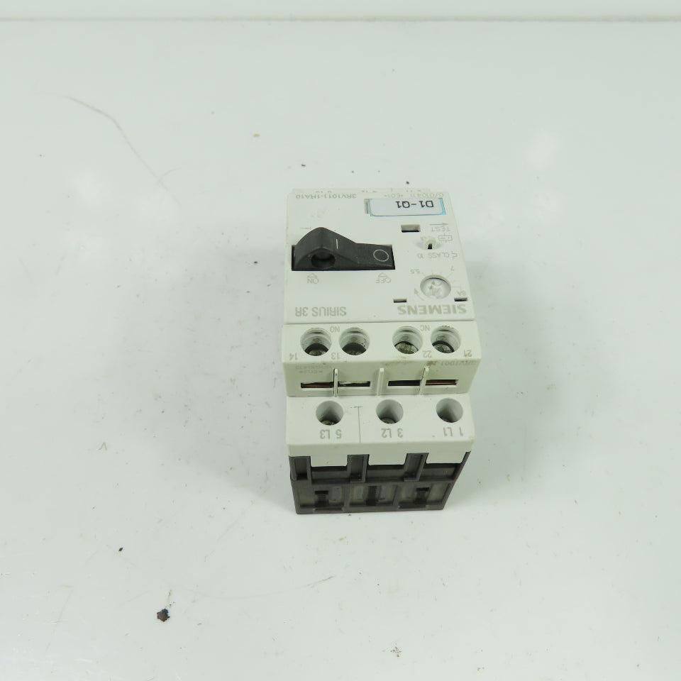 Siemens 3RV1011-1HA10 3-Pole Manual Motor Starter Circuit Breaker 600V 5.5-8A