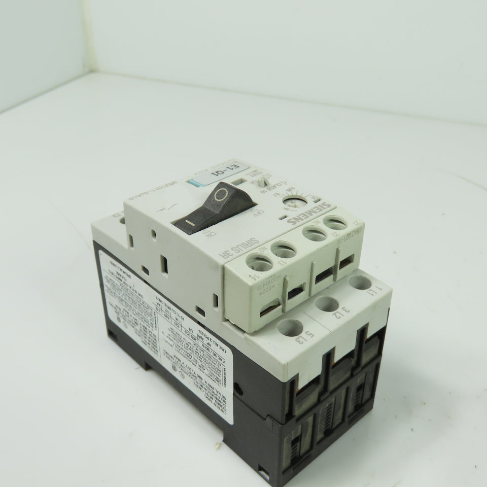 Siemens 3RV1011-0JA10 3Pole Manual MotorStarter Circuit Breaker 600V 1A Lot Of 3