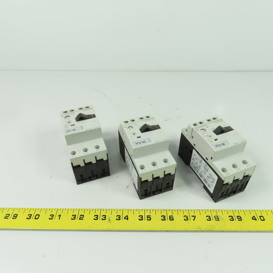 Siemens 3RV1011-0JA10 3Pole Manual MotorStarter Circuit Breaker 600V 1A Lot Of 3
