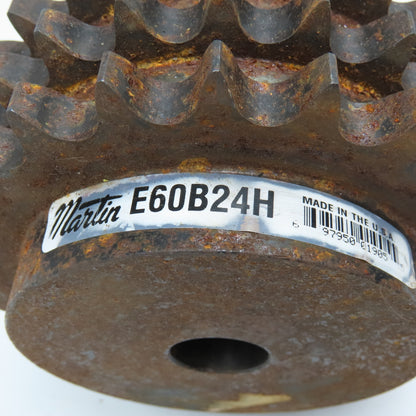 Martian E60B24H ANSI #60 Roller Chain 3 Strand 60-3 Sprocket 1" Bore
