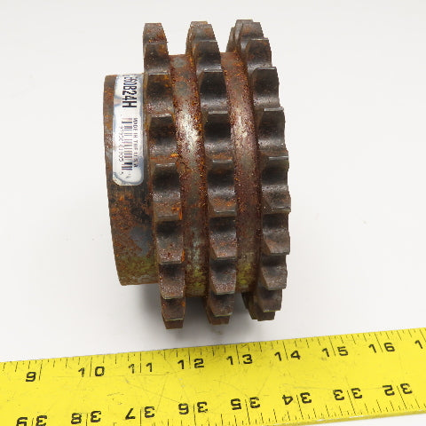 Martian E60B24H ANSI #60 Roller Chain 3 Strand 60-3 Sprocket 1" Bore