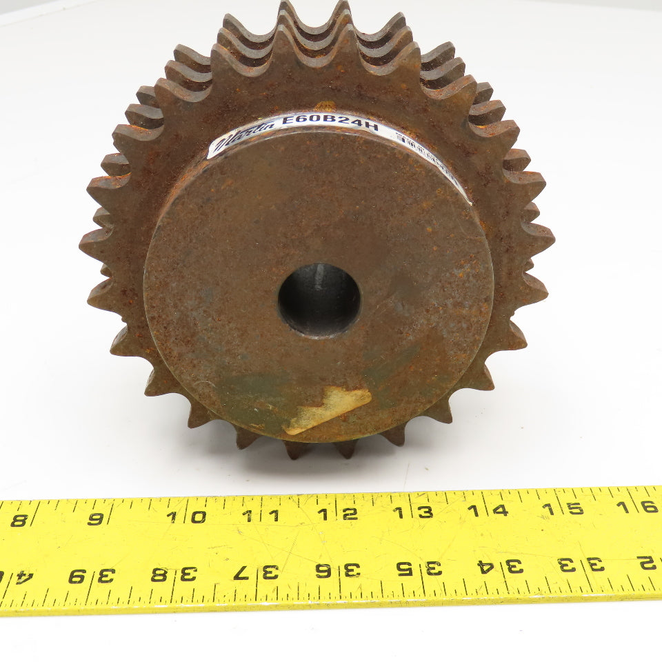Martian E60B24H ANSI #60 Roller Chain 3 Strand 60-3 Sprocket 1" Bore
