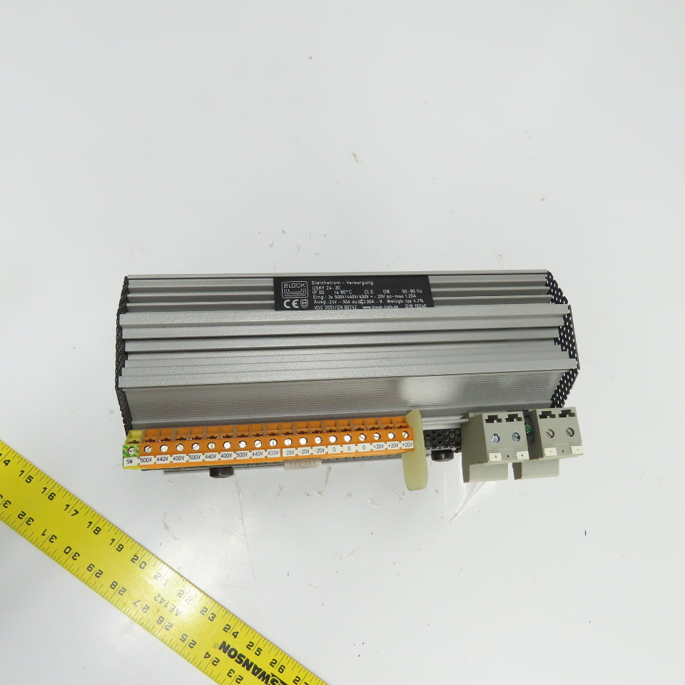 Block USKY24-30 Power Supply Eing: 500/440/400V +-20V 1.25A Ausg: 24V-30A