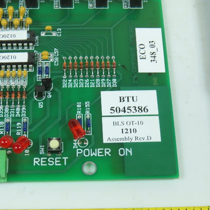 BTU International BLS OT-10 5045386 Over Temperature Control Board Rev. D NEW