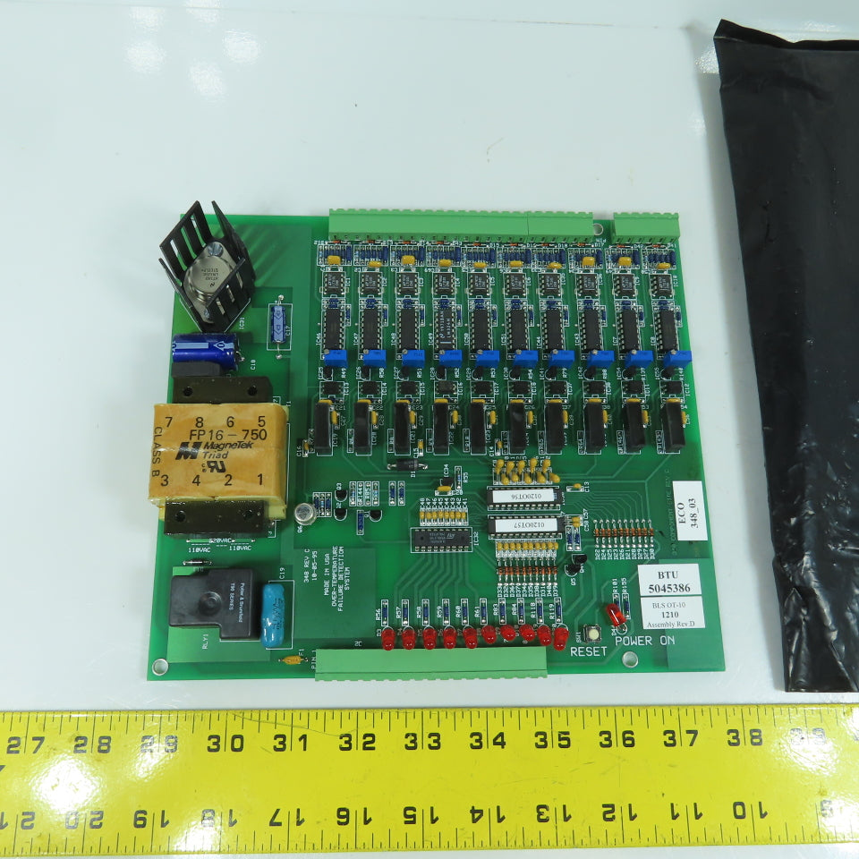 BTU International BLS OT-10 5045386 Over Temperature Control Board Rev. D NEW